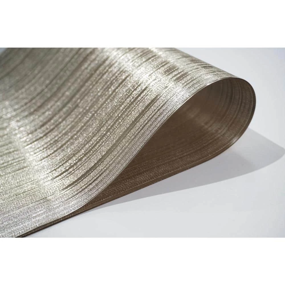 Emery Champagne Metallic Reversible Rectangular Placemats (Set of 4) by Dainty Home 5 Emery Champagne Metallic Reversible Rectangular Placemats (Set of 4) by Dainty Home - Image 3