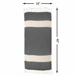 Beige 100% Cotton Turkish Hand Towels 18 in. x 40 in. Diamond Peshtemal Kitchen and Bath Towels (Set of 2) by DEERLUX -Table Linens Shop beige cream deerlux kitchen towels qi004005 bg 2 66 1000