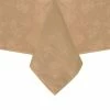 60 in. W x 144 in. L Taupe Elegant Woven Leaves Jacquard Damask Tablecloth by Elrene -Table Linens Shop beige cream elrene tablecloths 91089tau 64 1000