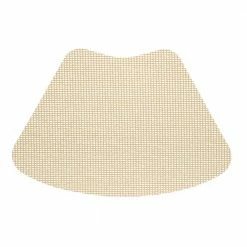 Fishnet 19 in. x 13 in. Ivory PVC Covered Jute Wedge Placemat (Set of 6) by Kraftware