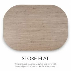 Easy Care Burlap/Oval 17 in. x 12 in. Camel Vinyl Placemats (Set of 6) by DASCO -Table Linens Shop beige cream placemats hd22 005 44 1000