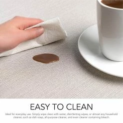 Easy Care Shell/Oval 17 in. x 12 in. Opal Vinyl Placemats (Set of 6) by DASCO -Table Linens Shop beige cream placemats hd22 008 1f 1000
