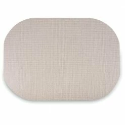 Easy Care Shell/Oval 17 in. x 12 in. Opal Vinyl Placemats (Set of 6) by DASCO