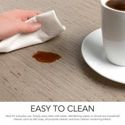 Easy Care Burlap/Rectangle 17 in. x 12 in. Camel Vinyl Placemats (Set of 6) by DASCO 13 Easy Care Burlap/Rectangle 17 in. x 12 in. Camel Vinyl Placemats (Set of 6) by DASCO -Table Linens Shop beige cream placemats hd22 013 1f 1000