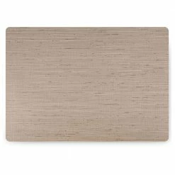 Easy Care Burlap/Rectangle 17 in. x 12 in. Camel Vinyl Placemats (Set of 6) by DASCO