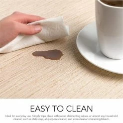 Easy Care Strings/Rectangle 17 in. x 12 in. Pearl Vinyl Placemats (Set of 6) by DASCO -Table Linens Shop beige cream placemats hd22 015 1f 1000