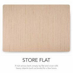 Easy Care Strings/Rectangle 17 in. x 12 in. Pearl Vinyl Placemats (Set of 6) by DASCO -Table Linens Shop beige cream placemats hd22 015 44 1000