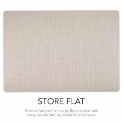 Easy Care Shell/Rectangle 17 in. x 12 in. Opal Vinyl Placemats (Set of 6) by DASCO -Table Linens Shop beige cream placemats hd22 016 44 1000