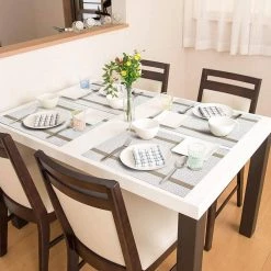 18 in. x 12 in. Beige Vinyl Weave Placemats (Set of 4) by Hillstry -Table Linens Shop beige cream placemats wf cdms4 1 31 1000