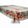 Sienna 60 in. x 84 in. 100% Polyester Beige Floral Tablecloth by Unbranded