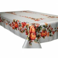 Sienna 60 in. x 102 in. 100% Polyester Beige Floral Tablecloth by Unbranded