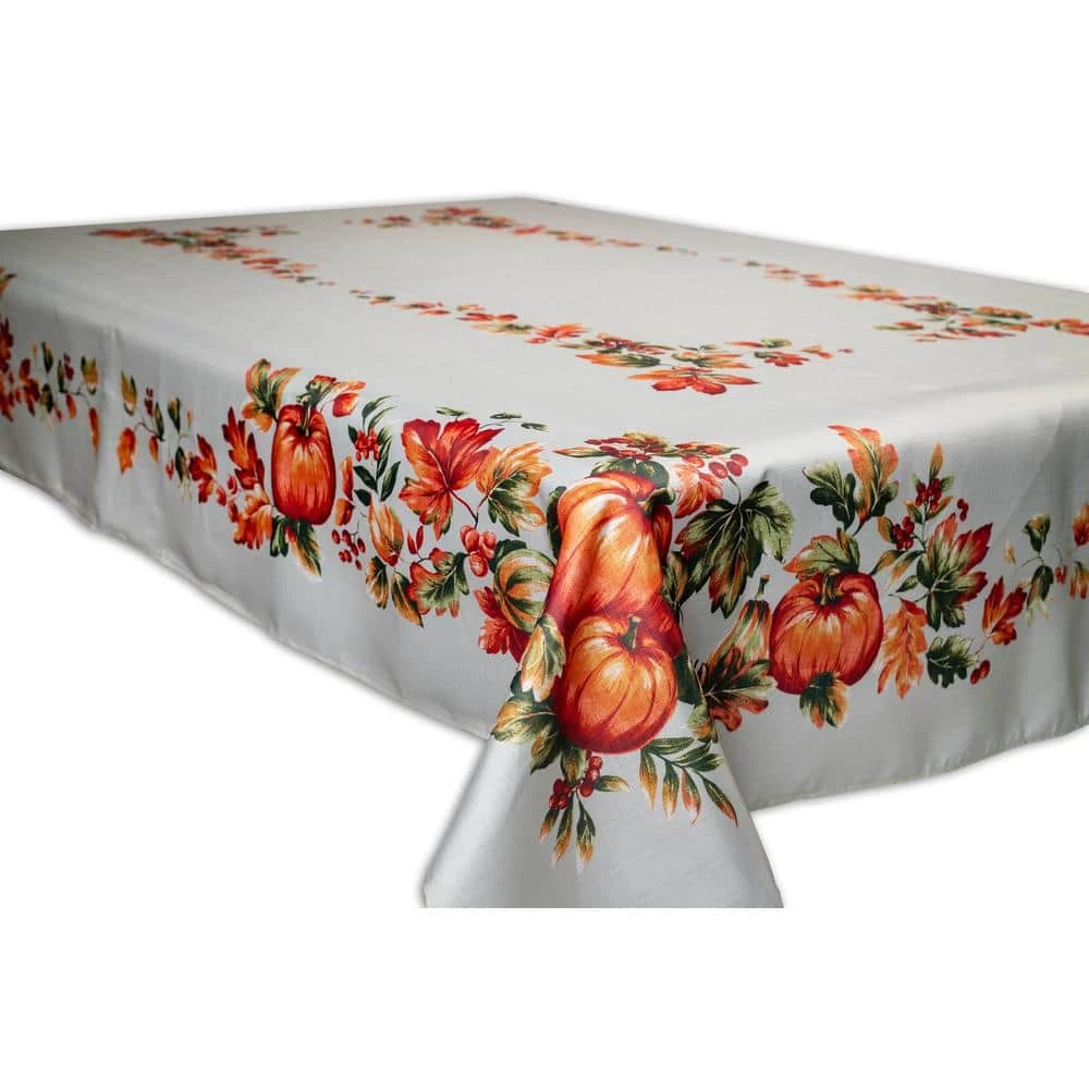 Sienna 60 in. x 102 in. 100% Polyester Beige Floral Tablecloth by Unbranded 3 Sienna 60 in. x 102 in. 100% Polyester Beige Floral Tablecloth by Unbranded