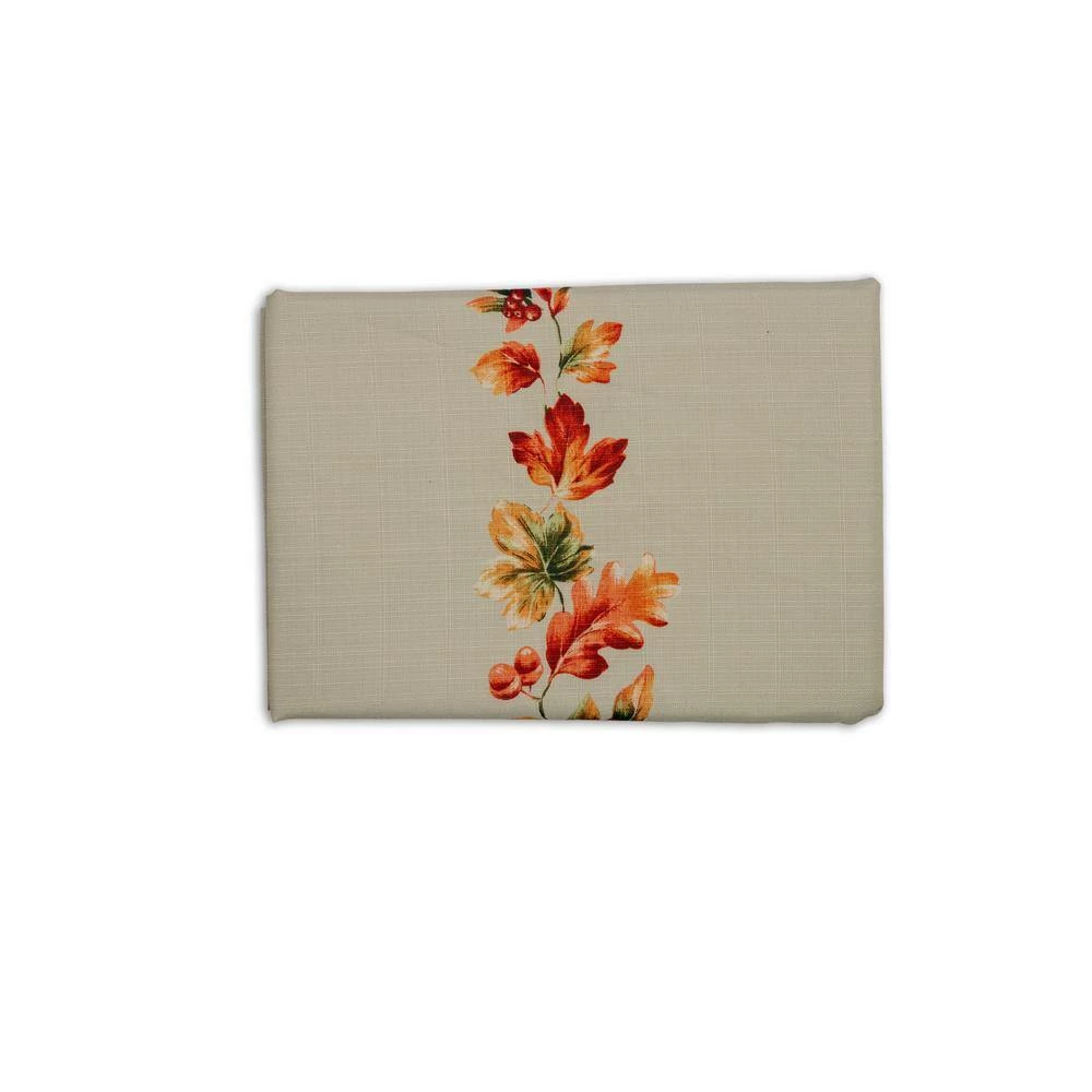 Sienna 60 in. x 102 in. 100% Polyester Beige Floral Tablecloth by Unbranded 4 Sienna 60 in. x 102 in. 100% Polyester Beige Floral Tablecloth by Unbranded - Image 2