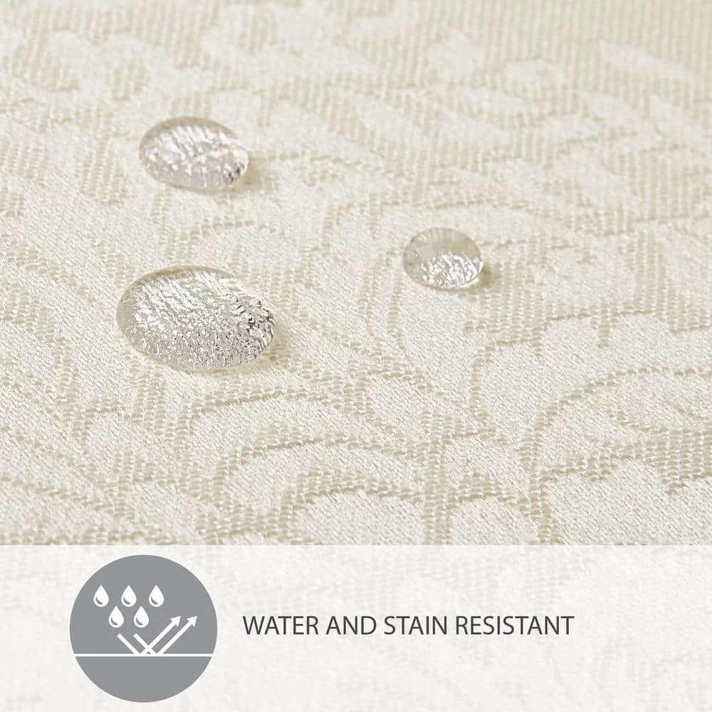 Lexington 160 in. W x 70 in. L Cream Damask Cotton Blend Tablecloth by TOWN & COUNTRY LIVING 7 Lexington 160 in. W x 70 in. L Cream Damask Cotton Blend Tablecloth by TOWN & COUNTRY LIVING - Image 5