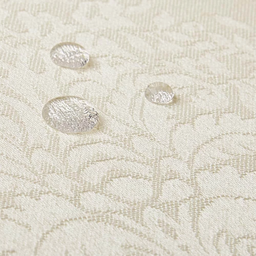 Lexington 160 in. W x 70 in. L Cream Damask Cotton Blend Tablecloth by TOWN & COUNTRY LIVING 6 Lexington 160 in. W x 70 in. L Cream Damask Cotton Blend Tablecloth by TOWN & COUNTRY LIVING - Image 4