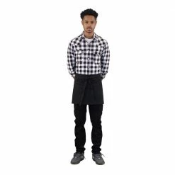 Server's 4 Pocket Denim Half Apron, Black by ASD Living