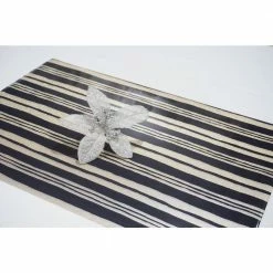 Jagged Black Reversible Metallic Printed Placemats (Set of 4) by Dainty Home -Table Linens Shop blacks dainty home placemats 4jag1218bk 44 1000