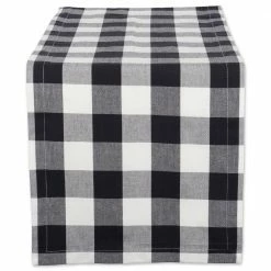 Black Buffalo Check Cotton Table Runner by DII