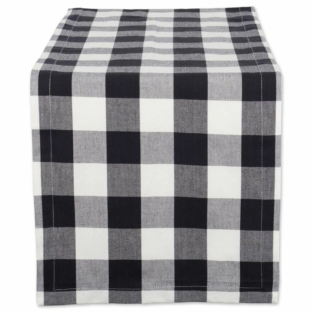 Black Buffalo Check Cotton Table Runner by DII 3 Black Buffalo Check Cotton Table Runner by DII