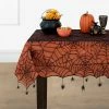 Crawling Halloween Spider Lace Lined 60 in. W x 84 in. L Black/Orange Tablecloth by Elrene 1 Crawling Halloween Spider Lace Lined 60 in. W x 84 in. L Black/Orange Tablecloth by Elrene -Table Linens Shop blacks elrene tablecloths 90944blk 64 1000