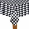 Buffalo Check 70 in. Round Black 100% Cotton Table Cloth for Any Table by Lintex -Table Linens Shop blacks lintex tablecloths 303180 64 1000