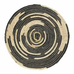 14 in. Black Corn Husk Wicker Placemat (4-Piece) by Unbranded -Table Linens Shop blacks placemats 985118590m 1f 1000