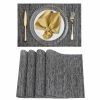 18 in. x 12 in. Black Crossweave Vinyl Placemat (Set of 4) by Hillstry -Table Linens Shop blacks placemats bzcd bk4 64 1000