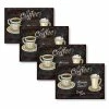 Coffee House 18 in. W x 13 in. L Polypropylene 4-pack Placemat Set by Unbranded