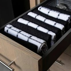 Value Basics Terry Solid and Check Cotton Kitchen Towel Set (Set of 16) by RITZ 13 Value Basics Terry Solid and Check Cotton Kitchen Towel Set (Set of 16) by RITZ -Table Linens Shop blacks ritz kitchen towels 80114 fa 1000