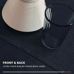 54 in. x102 in. Black Linen Look and Waterproof Tablecloth for Picnic Table by Pro Space -Table Linens Shop blacks tablecloths tbc54102bl 4f 1000