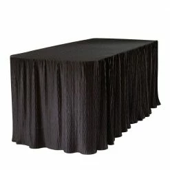 6 ft. Black Table Cloth Made for Folding Tables by The Folding Table Cloth