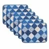 Olivia 19 in. x 13 in. Blue Quilted Microfiber Placemat (Set of 6) by COUNTRY LIVING -Table Linens Shop blues country living placemats cl624bl20 64 1000