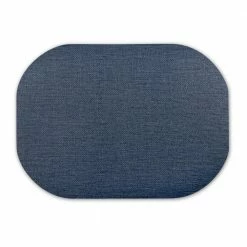 Easy Care Ocean/Oval 17 in. x 12 in. Cobalt Vinyl Placemats (Set of 6) by DASCO -Table Linens Shop blues dasco placemats hd22 003 1f 1000