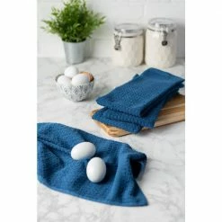 Blue Terry Solid Waffle Dish Towels (Set of 4) by DII 13 Blue Terry Solid Waffle Dish Towels (Set of 4) by DII -Table Linens Shop blues dii kitchen towels camz33560 31 1000