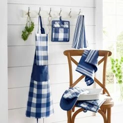Farmhouse Living Homestead Stripe 20 in. x 20 in. Blue/White Napkins (4-Pack) by Elrene 9 Farmhouse Living Homestead Stripe 20 in. x 20 in. Blue/White Napkins (4-Pack) by Elrene -Table Linens Shop blues elrene cloth napkins napkin rings 95164buw 1f 1000