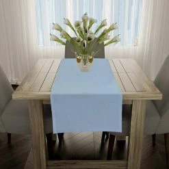 Silkmax 16 in. W x 55 in. L Dyed Light 100% Pure Cotton Premium Quality Table Runner with Washable Panama Weave Pattern by Fab Glass and Mirror 23 Silkmax 16 in. W x 55 in. L Dyed Light 100% Pure Cotton Premium Quality Table Runner with Washable Panama Weave Pattern by Fab Glass and Mirror -Table Linens Shop blues fab glass and mirror table runners tr dysl 31 1000