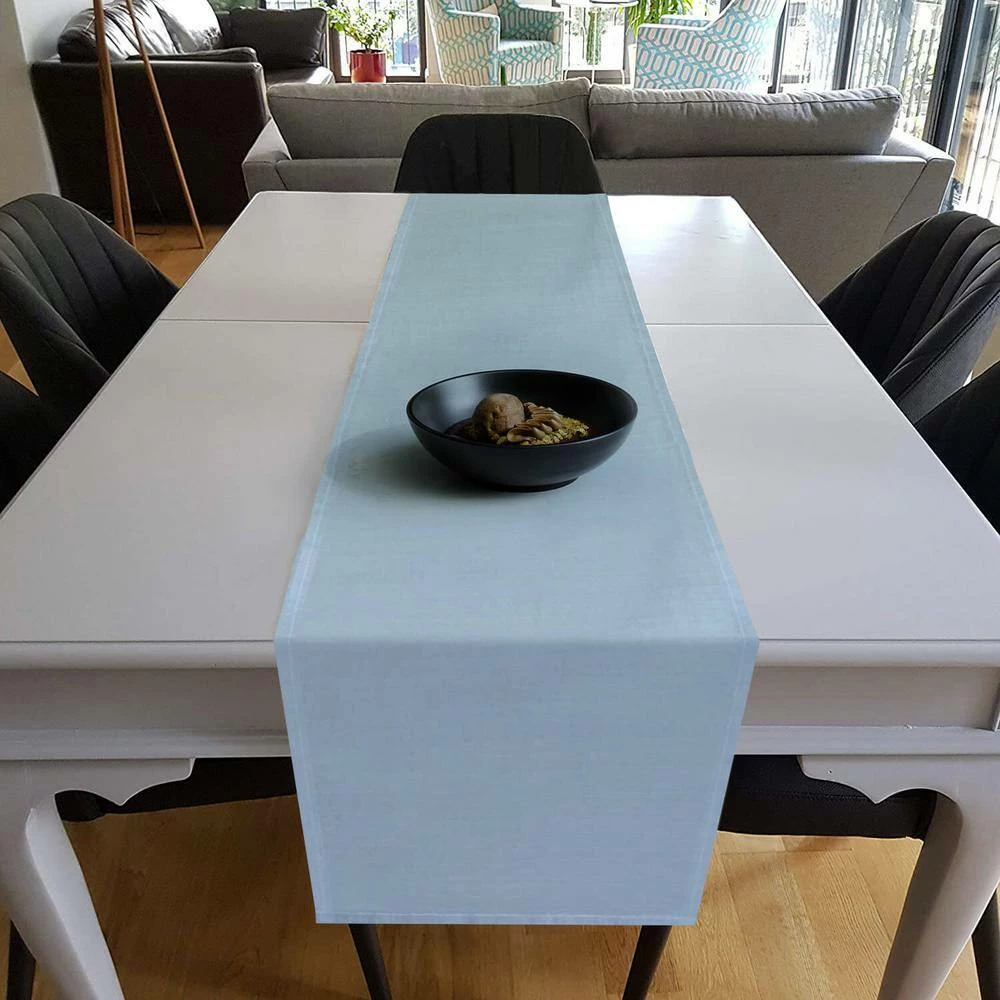 Silkmax 16 in. W x 55 in. L Dyed Light 100% Pure Cotton Premium Quality Table Runner with Washable Panama Weave Pattern by Fab Glass and Mirror 5 Silkmax 16 in. W x 55 in. L Dyed Light 100% Pure Cotton Premium Quality Table Runner with Washable Panama Weave Pattern by Fab Glass and Mirror - Image 3