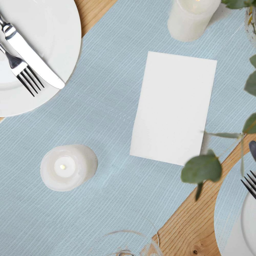 Silkmax 16 in. W x 55 in. L Dyed Light 100% Pure Cotton Premium Quality Table Runner with Washable Panama Weave Pattern by Fab Glass and Mirror 6 Silkmax 16 in. W x 55 in. L Dyed Light 100% Pure Cotton Premium Quality Table Runner with Washable Panama Weave Pattern by Fab Glass and Mirror - Image 4