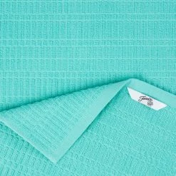 Blue/Aqua Multicolor Catch Some Shade Cotton Kitchen Towel (Set of 3) by Fiesta -Table Linens Shop blues fiesta kitchen towels st017071tdfi 1orbl 1f 1000
