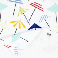 Blue/Aqua Multicolor Catch Some Shade Cotton Kitchen Towel (Set of 3) by Fiesta -Table Linens Shop blues fiesta kitchen towels st017071tdfi 1orbl c3 1000