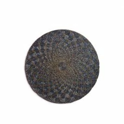 15 in. Sahara Beaded Placemats (Set of 2) by GAURI KOHLI -Table Linens Shop blues gauri kohli placemats gk71001 44 1000