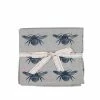 Amelia 16 in. W x 1 in. L Dark Blue Animal Print Cotton Table Runner Navy Blue Bumble Bee Napkins (Set of 8) by HomeRoots -Table Linens Shop blues homeroots table runners 2000388994 64 1000
