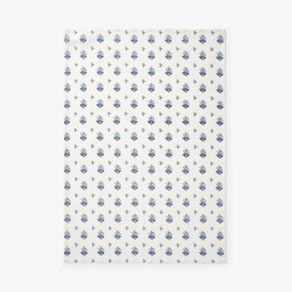 Victorian Floral Blue Cotton Kitchen Towel by The Company Store 5 Victorian Floral Blue Cotton Kitchen Towel by The Company Store - Image 3