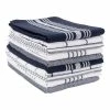 Soho Kitchen Dish TowelSet of 10, 18 x 28 Inch Tea Towels, Soft and Absorbent MixedSet of Flat Towels, Navy by KAF HOME