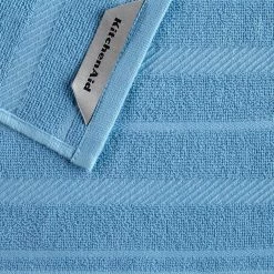 Albany Blue Velvet Striped Cotton Dishcloth Set (8-Pack) by KitchenAid -Table Linens Shop blues kitchenaid kitchen towels st015267tdka 402 c3 1000