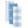Stripe Gingham Blue Velvet Cotton Kitchen Towel (Set of 3) by KitchenAid -Table Linens Shop blues kitchenaid kitchen towels st015488tdka 68bl 64 1000