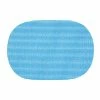 Fishnet 17 in. x 12 in. Process Blue PVC Covered Jute Oval Placemat (Set of 6) by Kraftware
