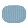 Fishnet 17 in. x 12 in. Niagara Blue PVC Covered Jute Oval Placemat (Set of 6) by Kraftware -Table Linens Shop blues kraftware placemats 39546 64 1000