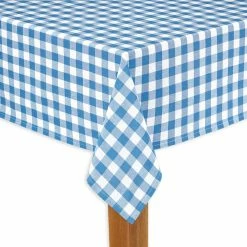 Buffalo Check 70 in. Round Navy 100% Cotton Table Cloth for Any Table by Lintex
