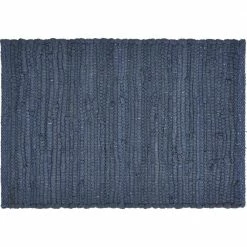Coast Solid 19 in. x 13 in. Deep Blue Cotton Placemats (Set of 4) by LR Home